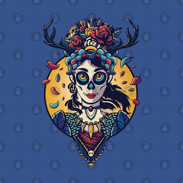 Day of the Dead - Antler Girl by LAckas