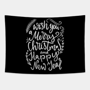 Wish you a merry christmas and happy new year Tapestry