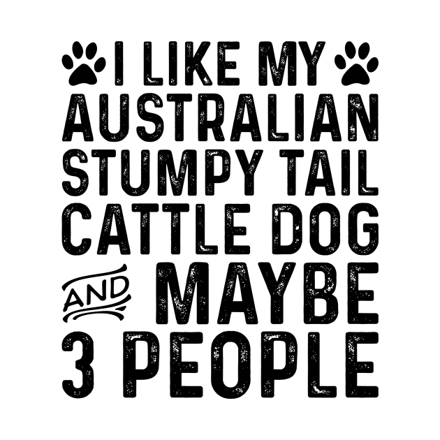 I Like My Australian Stumpy Tail Cattle Dog And Maybe 3 People by Saimarts