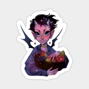 Demoness of Fruit and Stickers Magnet