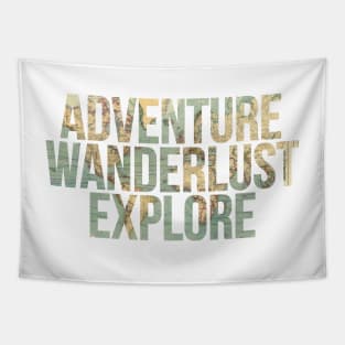 ADVENTURE, WANDERLUST, EXPLORE, map Tapestry