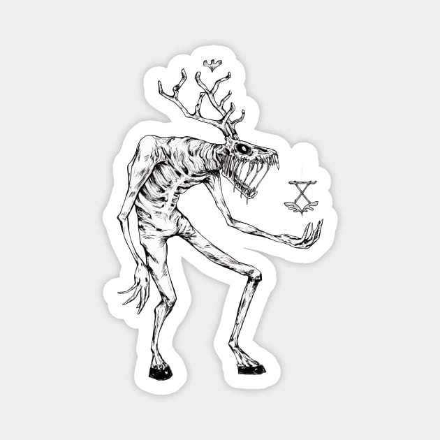 Wendigo Magnet by INOGArt