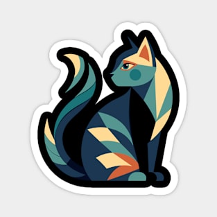 Geometric Feline Magnet