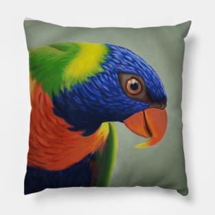 Curious Parrot Pillow