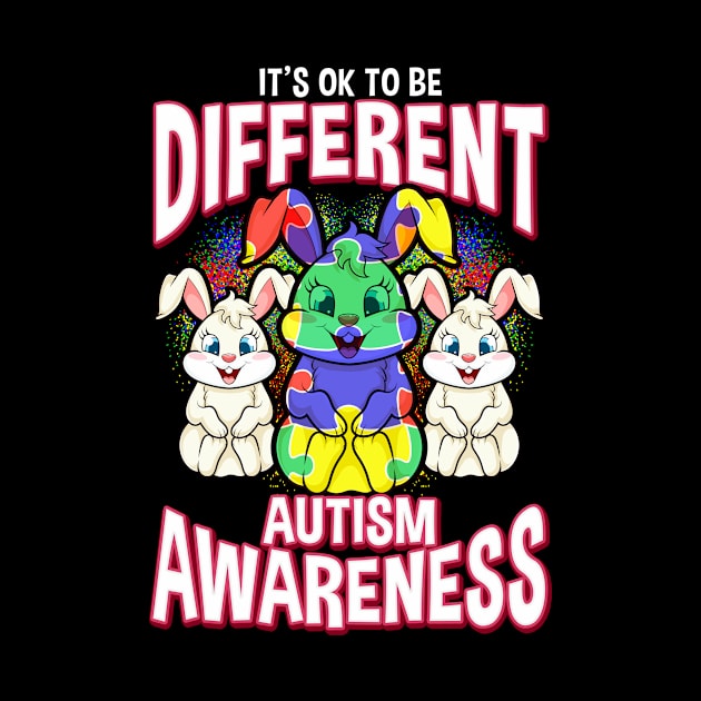 It's OK To Be Different Autism Awareness Bunnies by theperfectpresents