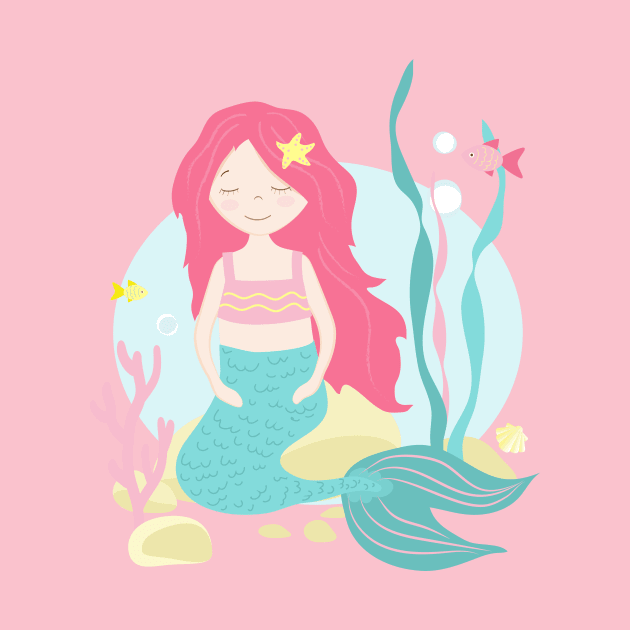 Cute Mermaid Under the Sea by in_pictures