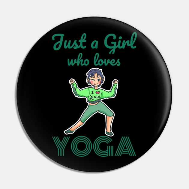 Yoga Sports Love girl woman gift Pin by fansinn