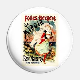 Folies Bergere LE MIROIR Pantomime French Dance Musical Play Vintage Theater Pin