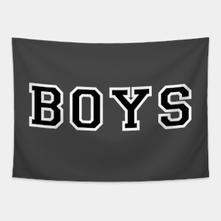 Varsity "Boys" - Queer Pride - BLK Text Tapestry