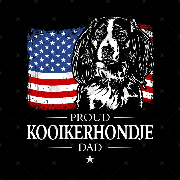 Proud Kooikerhondje Dad American Flag patriotic dog by wilsigns