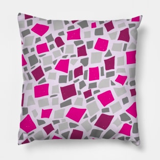 Broken Tiles Mosaic Pattern Magenta Pink Color Background GC-120-10 Pillow