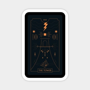 The Tower Tarot Card Magnet