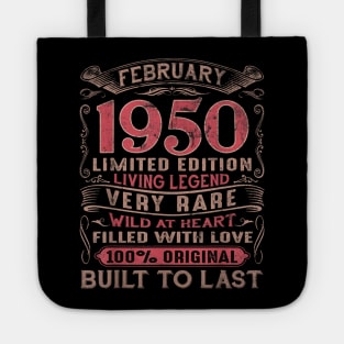 February 1950 70th Birthday Gift Ideas Tote
