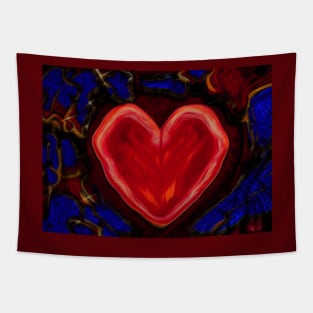 Abstract heart drawing Tapestry