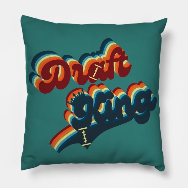 Fantasy Football.Draft King Pillow by FullOnNostalgia