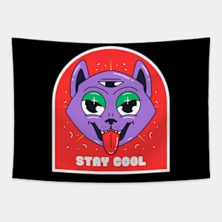 cat stay cool Tapestry