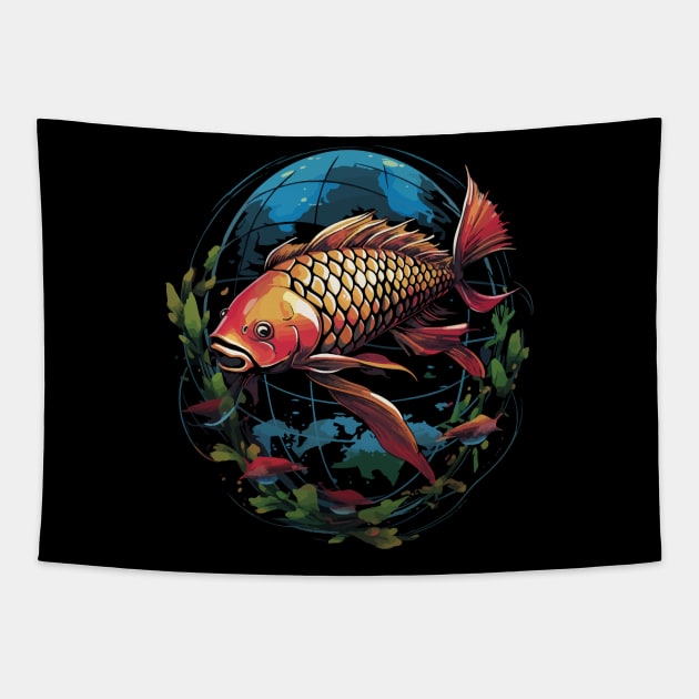 Arowana Earth Day Tapestry by JH Mart