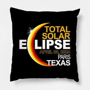 Paris Texas Total Solar Eclipse April 8 2024 Pillow