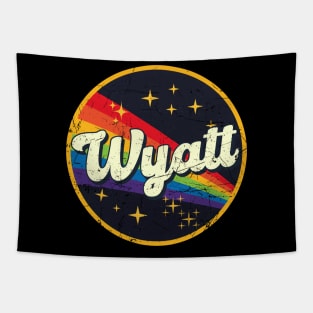 Wyatt // Rainbow In Space Vintage Grunge-Style Tapestry