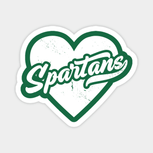 Vintage Spartans School Spirit // High School Football Mascot // Go Spartans Magnet