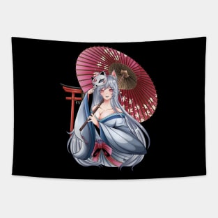 Kitsune Girl Anime Tapestry