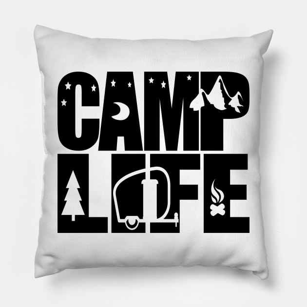 Camping Life Shirt, Camp Life Sweatshirt, Camping Sweatshirt, Cabin Sweatshirt, Campfire shirt, Womens Camping Sweatshirt Pillow by SeleART