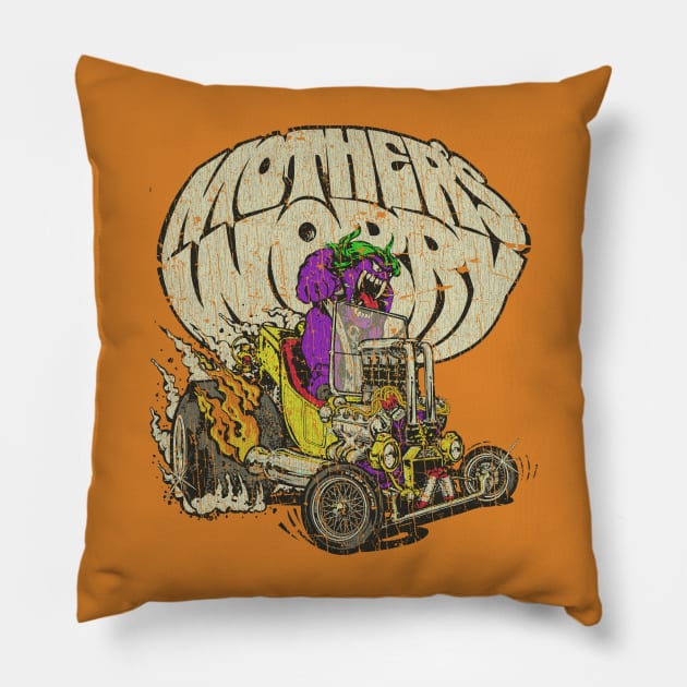 Mother's Worry Hot Rod Monster 1968 Pillow by JCD666