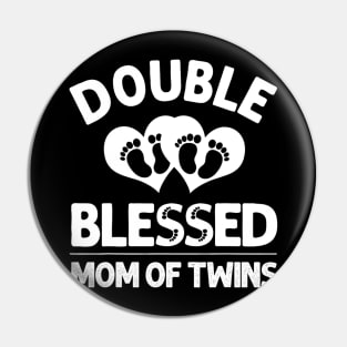 Funny New Mom Of Twins Gift For Women Mother Announcement Pin