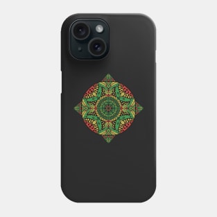 Red African Inspired Mandala Phone Case