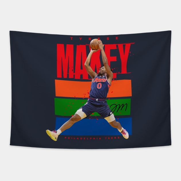 Tyrese Maxey Tapestry by Juantamad