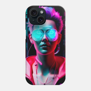 Abstract Cyberpunk Girl Phone Case