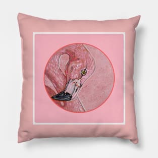 Flamingo by Kris Morse Pillow