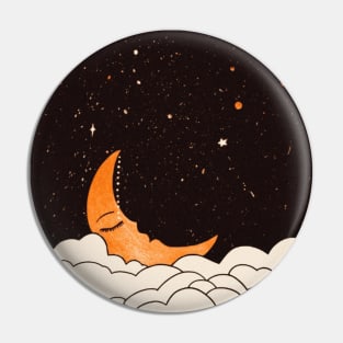 Moon Resting On Clouds Pin