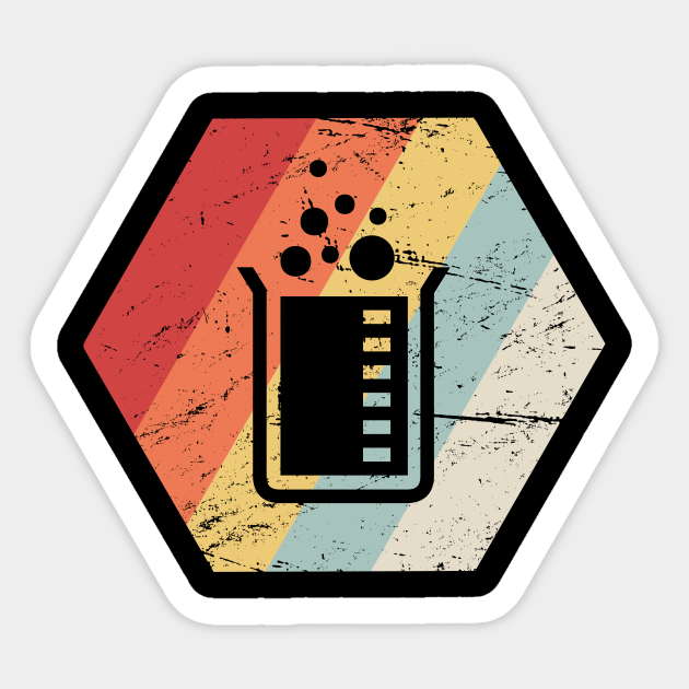 Retro Vintage Science Chemistry Icon - Chemistry - Sticker