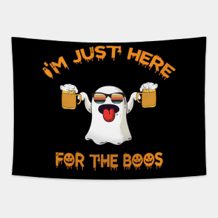 Funny Ghost with Beer Tapestry