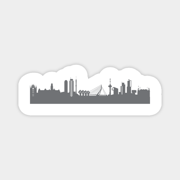 Rotterdam in gray Magnet by 44spaces