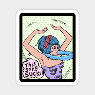 Dancing Hula Comic Girl Magnet