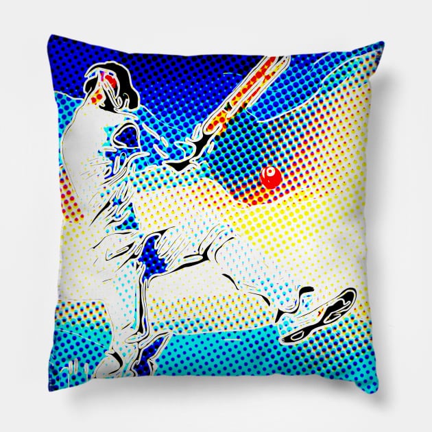 World Cup Cricket Batsman Comic Pillow by FasBytes