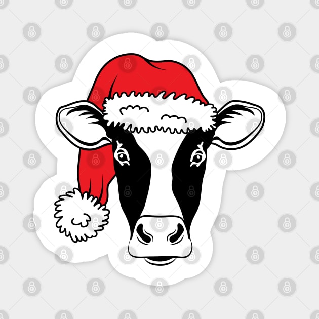 Cow Reindeer Hat Santa Christmas Lights Magnet by store anibar
