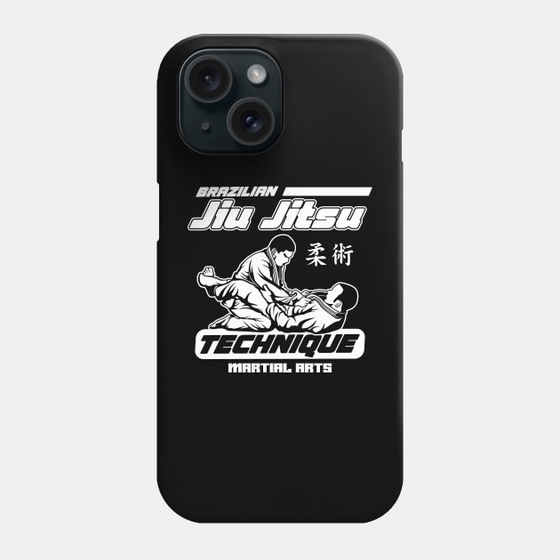 BRAZILIAN JIU JITSU TECHNIQUE Phone Case by beanbeardy