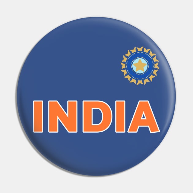 Team India Cricket Jersey For Cricket Fans Pin by BrightShadow