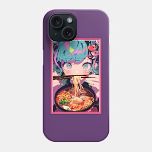 Cute Anime Girl |  Ramen Noodles | Hentaii Chibi Kawaii Design Phone Case