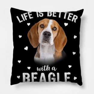 Life Is Better With A Beagle Pillow