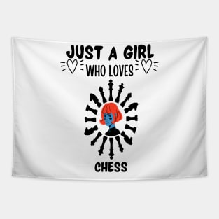 Just a girl who loves chess Tapestry