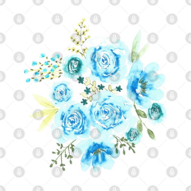 Blue Roses by Sharon Rose Art