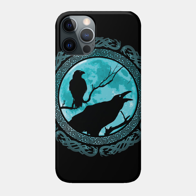 Hugin and Munin Ravens of Odin - Hugin And Munin - Phone Case