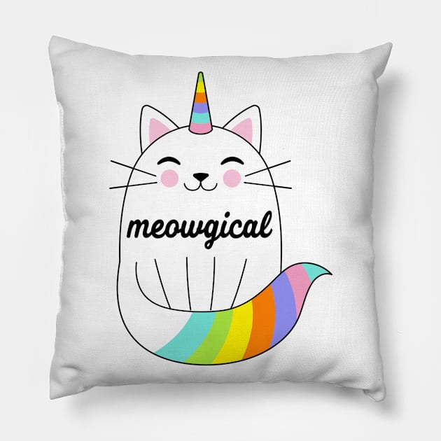 Meowgical Pillow by Waqasmehar