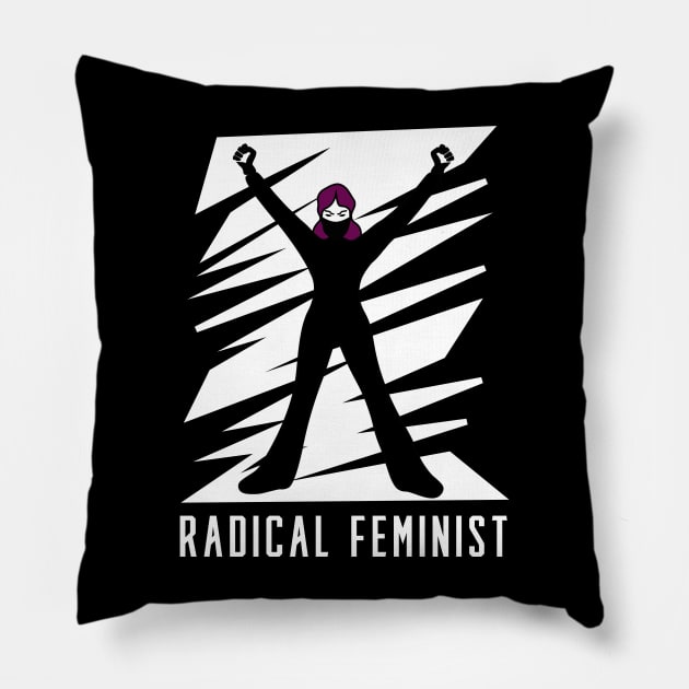 radical feminist Pillow by mag-graphic