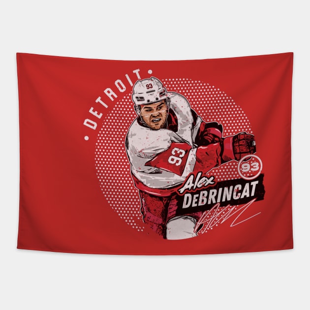 Alex DeBrincat Detroit Dots Tapestry by ClarityMacaws