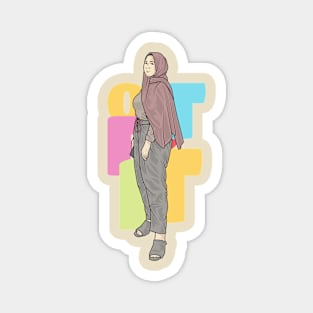 Beautiful Outfit Hijab Girl Magnet